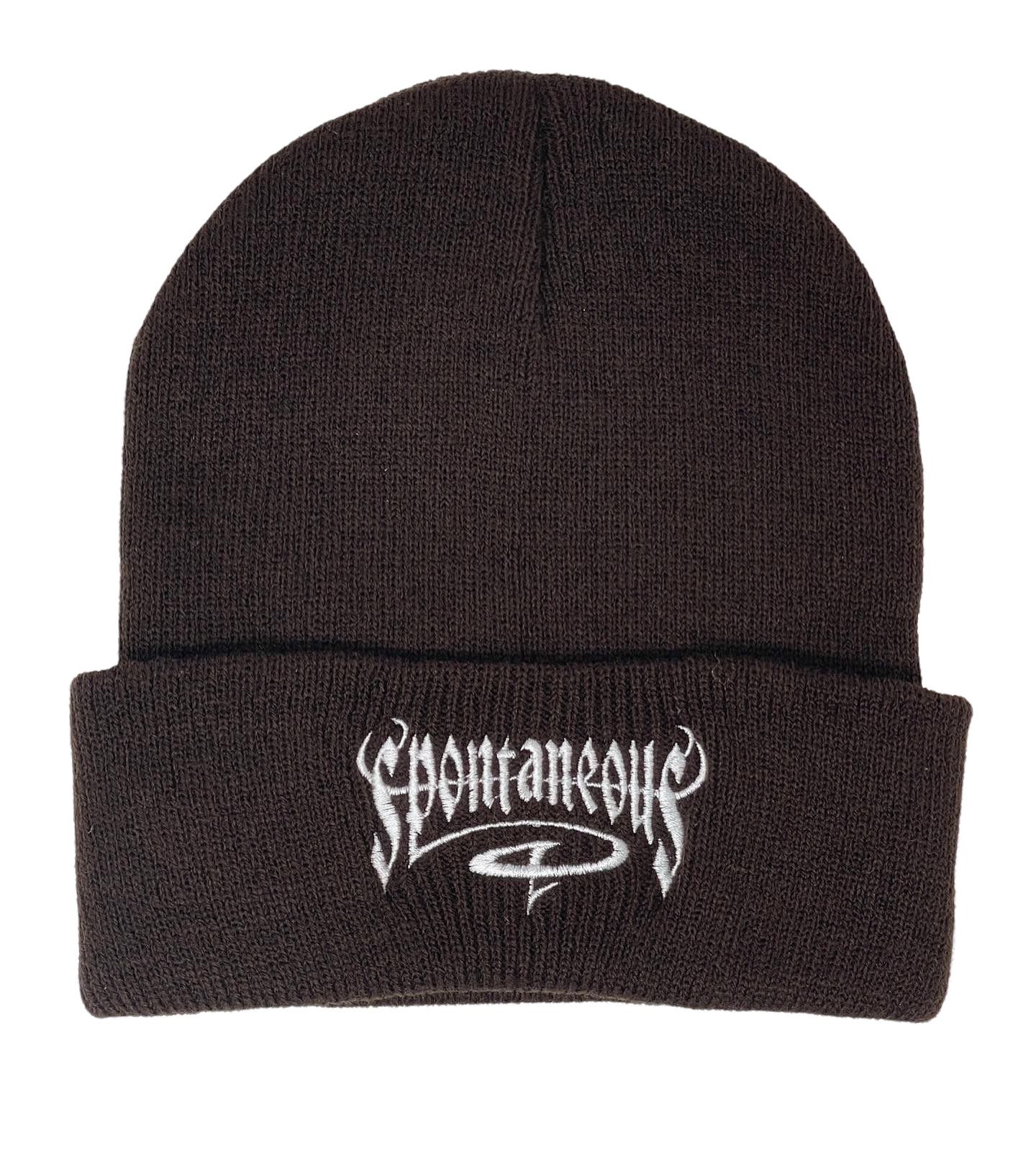 BROWN LOGO BEANIE