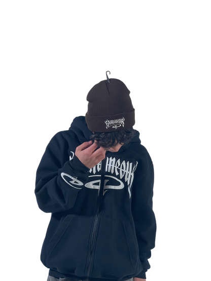 BROWN LOGO BEANIE